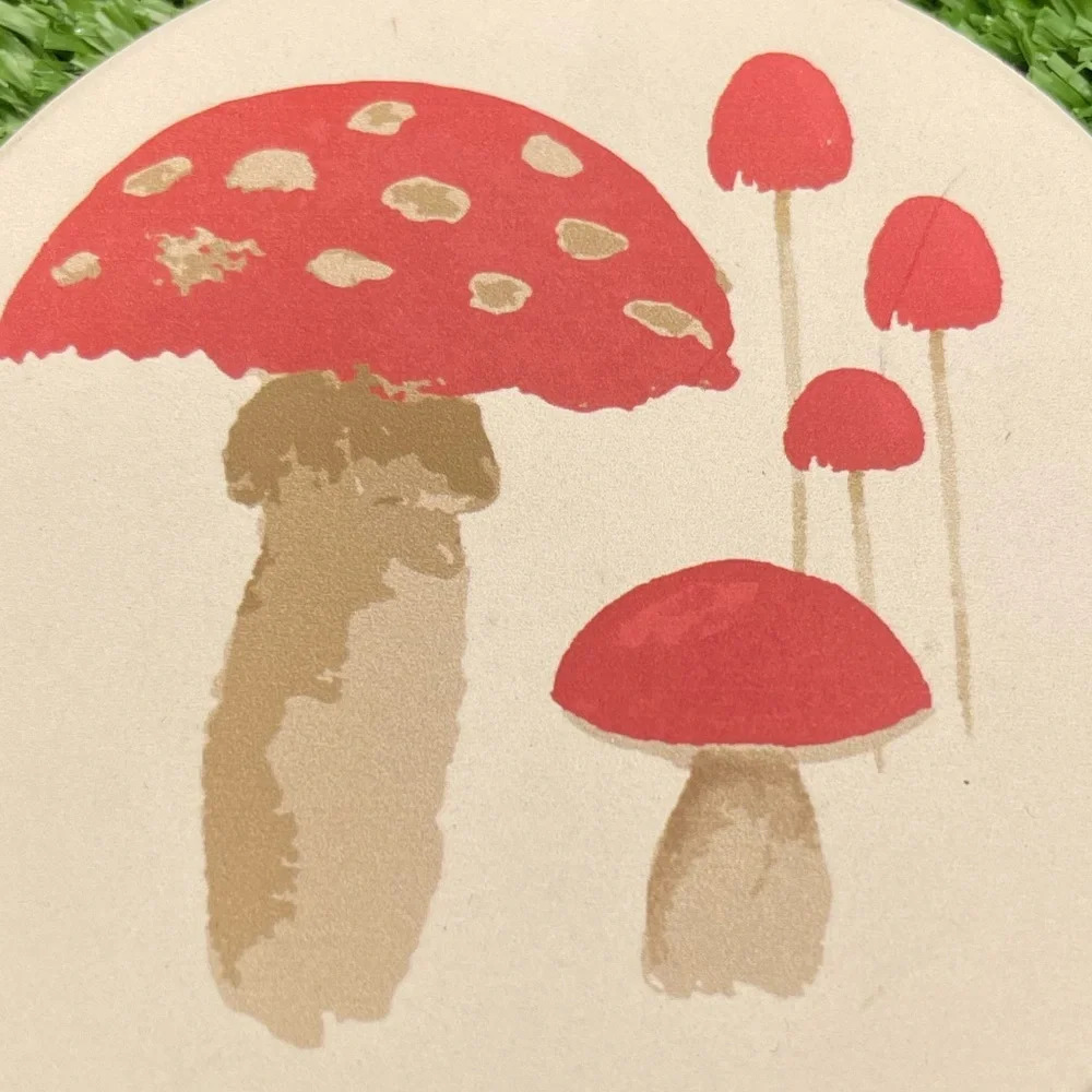 Watercolor Mushroom Coaster, Style D, NWOT, For Bundles - Picture 4 of 4
